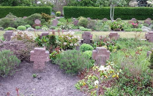 Ansicht der Kriegsgräberstätte Borkum, Ev.- luth. Friedhof