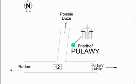 Ansicht der Kriegsgräberstätte Pulawy