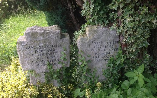 Ansicht der Kriegsgräberstätte Bammental, alter Friedhof