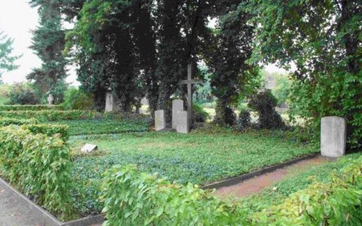 Ansicht der Kriegsgräberstätte Bleckede - Barskamp, Ev.- luth. Friedhof