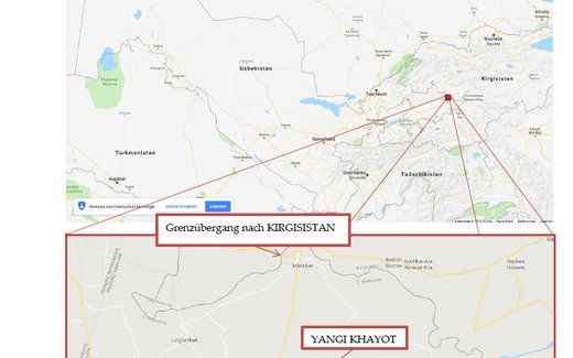 Ansicht der Kriegsgräberstätte Jangi-Tschajet (Yangi-Khayot)