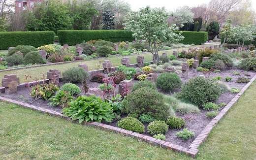 Ansicht der Kriegsgräberstätte Borkum, Ev.- luth. Friedhof