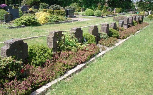 Ansicht der Kriegsgräberstätte Hage, Ev.-ref. Friedhof