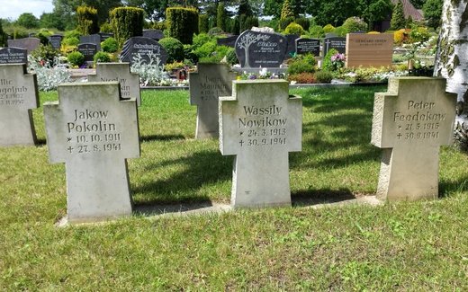 Ansicht der Kriegsgräberstätte Bockhorn, Ev.-luth. Friedhof