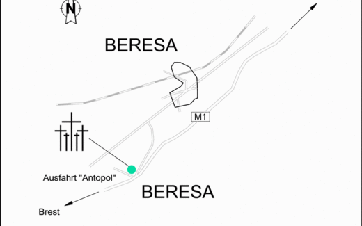 Ansicht der Kriegsgräberstätte Berjosa