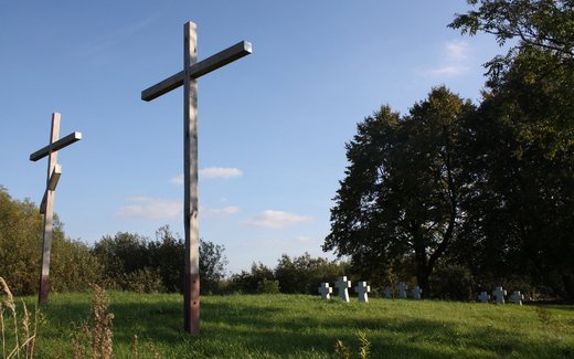 Ansicht der Kriegsgräberstätte Habichtsau