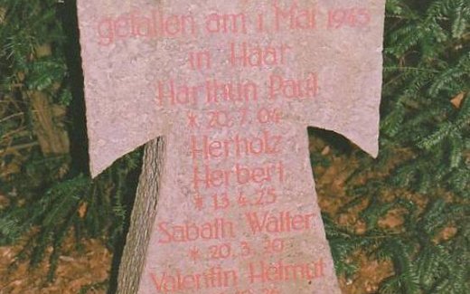 Ansicht der Kriegsgräberstätte Haar,Gdf. a. d.Gronsdorfer Str.