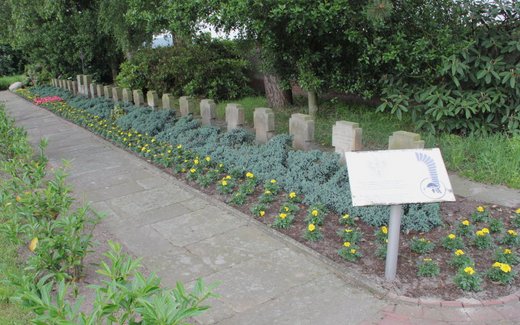Ansicht der Kriegsgräberstätte Börger, Kath. Friedhof