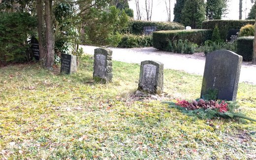 Ansicht der Kriegsgräberstätte Bleckede, Ev.- luth. Friedhof