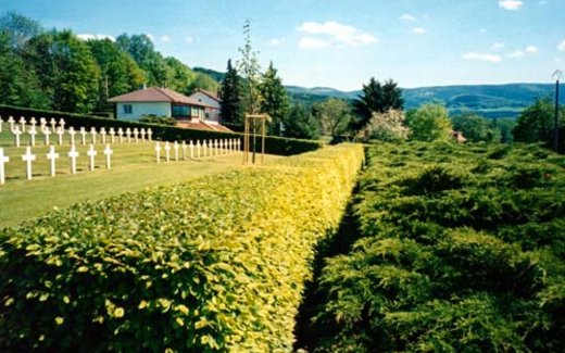 Ansicht der Kriegsgräberstätte Bertrimoutier