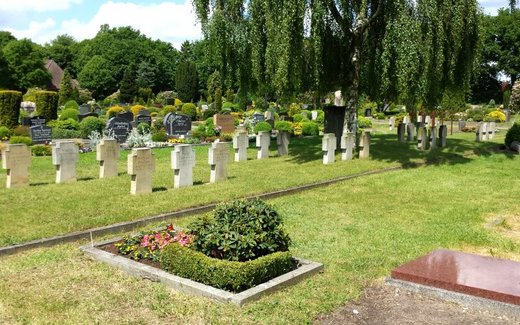 Ansicht der Kriegsgräberstätte Bockhorn, Ev.-luth. Friedhof