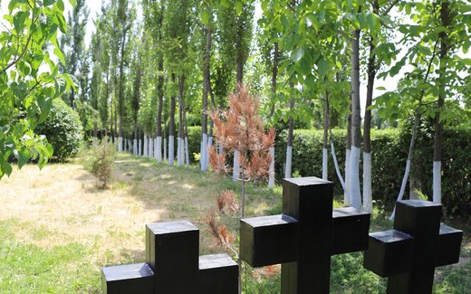 Ansicht der Kriegsgräberstätte Jangi-Tschajet (Yangi-Khayot)