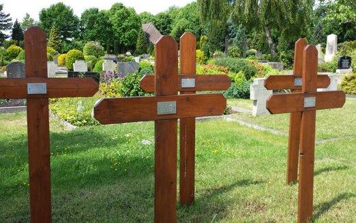 Ansicht der Kriegsgräberstätte Bockhorn, Ev.-luth. Friedhof