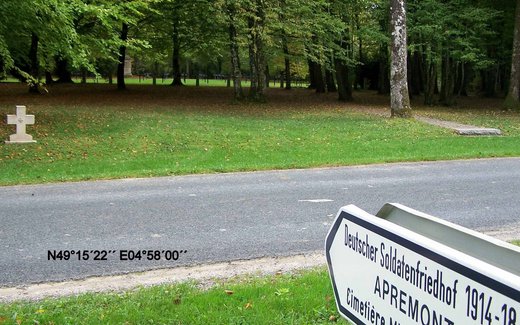 Ansicht der Kriegsgräberstätte Apremont