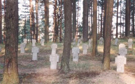 Ansicht der Kriegsgräberstätte Zarasai